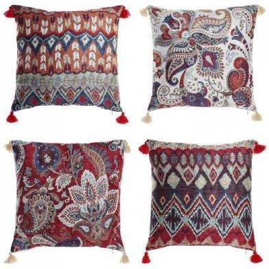 Dkd Home Decor Poduszka Poliester P Tno Wielokolorowy Arabia Pompony