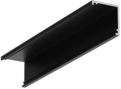 Zdjęcie Profil aluminiowy LED CABI12 DUO czarny anodowany z kloszem - 1mb - Siechnice