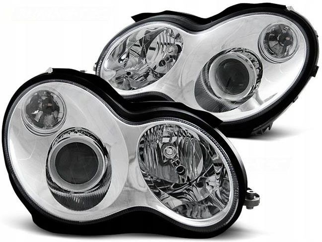 Lampa Przednia Depo Lampy Soczewkowe Mercedes C W R Chrom