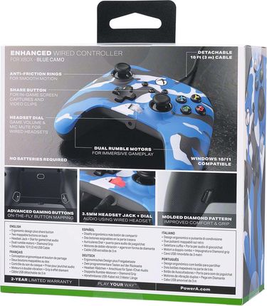 PowerA Enhanced Blue Camo XO/XSX/PC Win 10/11 (1525941-01) - zdjęcie 5
