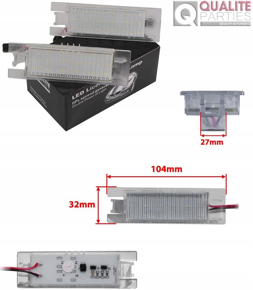 Lampka Tablicy Rejestracyjnej Qp Lampki Led Tablicy Opel Insignia