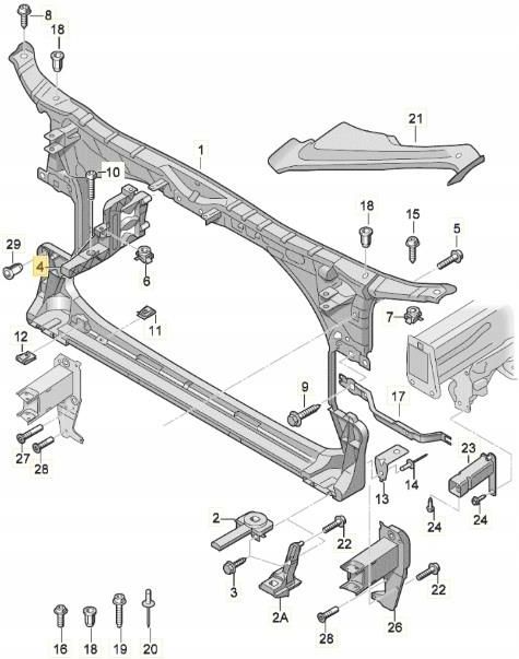 Lampa Przednia Dpa Mocowanie Reflektora Lizg Prawy Audi A C