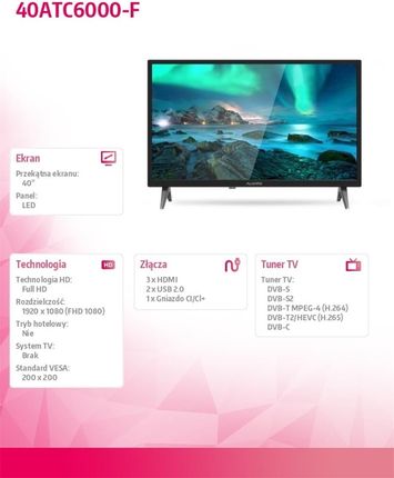 Telewizor LED Allview 40ATC6000-F 40 cali HD Ready - zdjęcie 6