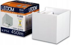 Zdjęcie Kinkiet Zewnętrzny Kostka Cube Biały 2X3W 4000K - Andrychów