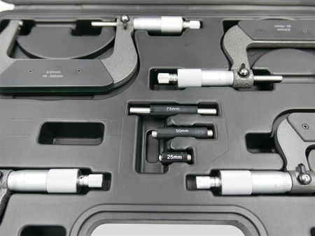 Kraft&Dele Mikrometry 0-100mm 4 szt. KD10443 - zdjęcie 4