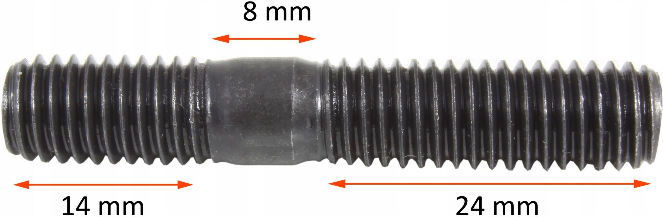 Kolektor Śruba szpilka M8 46 mm długości DIN835 M8x30 5szt Opinie i