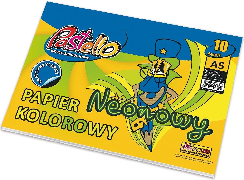 Pastello Papier Kolorowy Neonowy Samoprzylepny A Kartek Ceny I