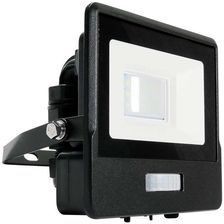 Zdjęcie V Tac Naświetlacz Led 10W 735Lm 3000K Ip65 Czarny Z Mufą, Czujnikiem Ruchu I Funkcją Cut Off Samsung Chip Vt 118S B (3800157661140) - Poręba