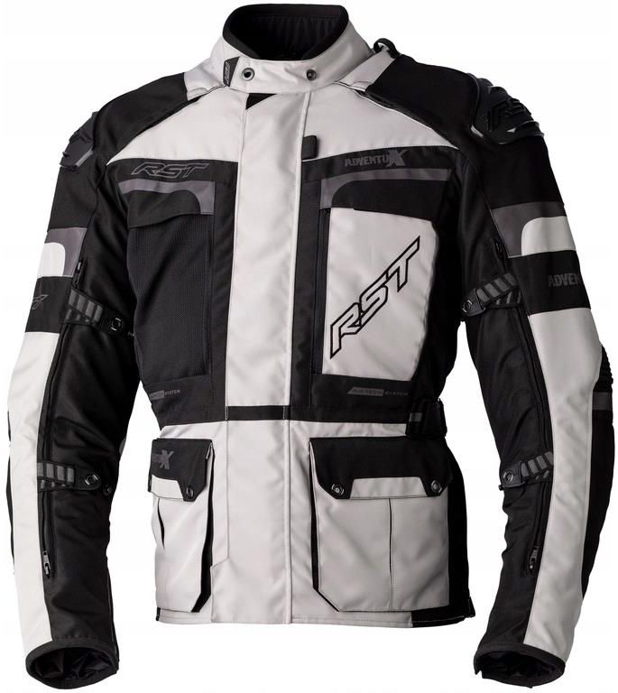 Odzież motocyklowa Rst Kurtka Adventure X Ce Silver Black Czarny