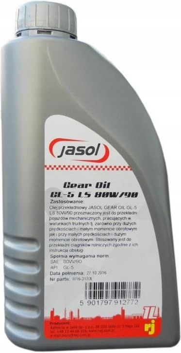 Jasol Gear Oil Gl 5Ls 80W90 Olej Przekladn 1 L Opinie I Ceny Na Ceneo Pl