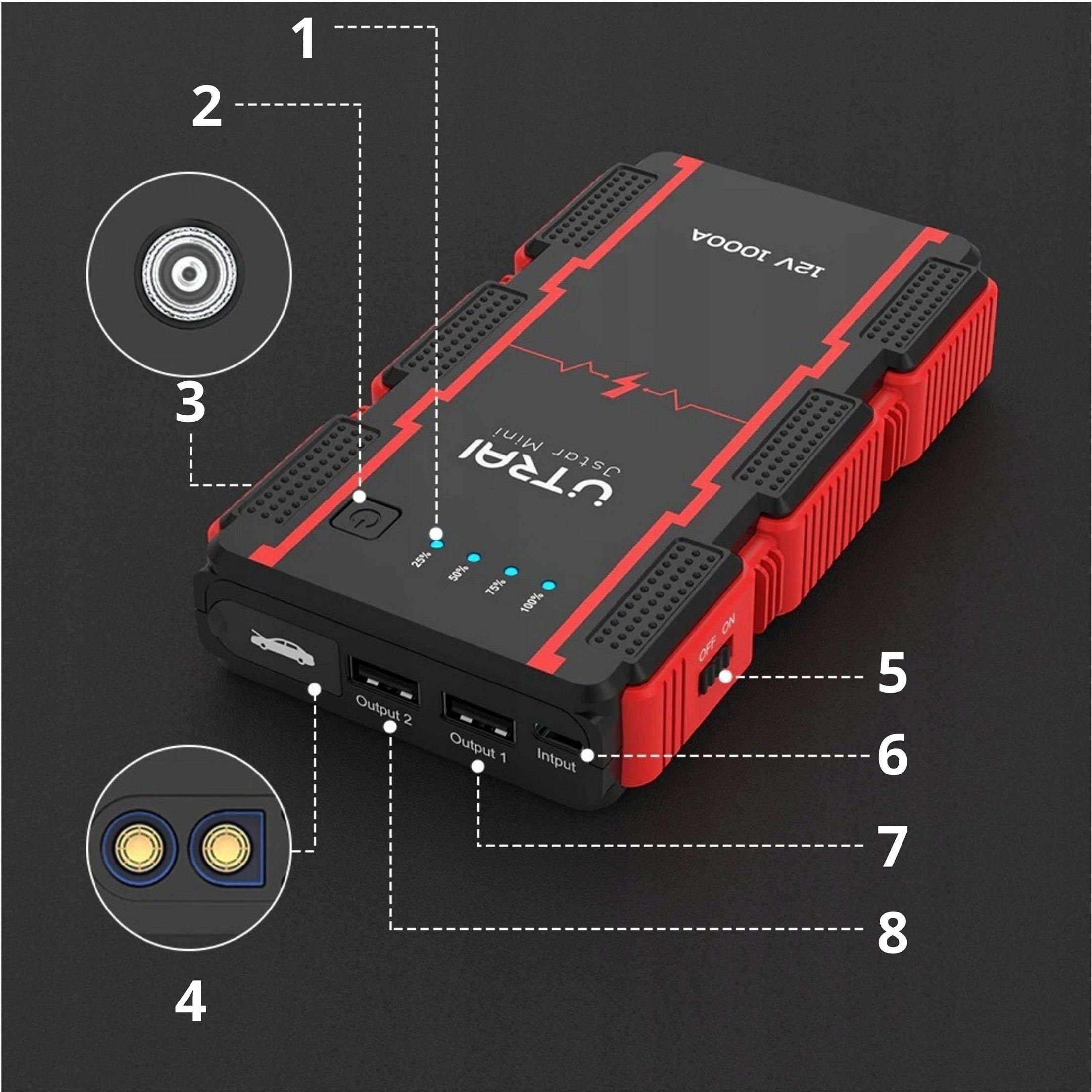 Utrai Rozruch Booster Jump Starter Power Bank Opinie I Ceny Na Ceneo Pl