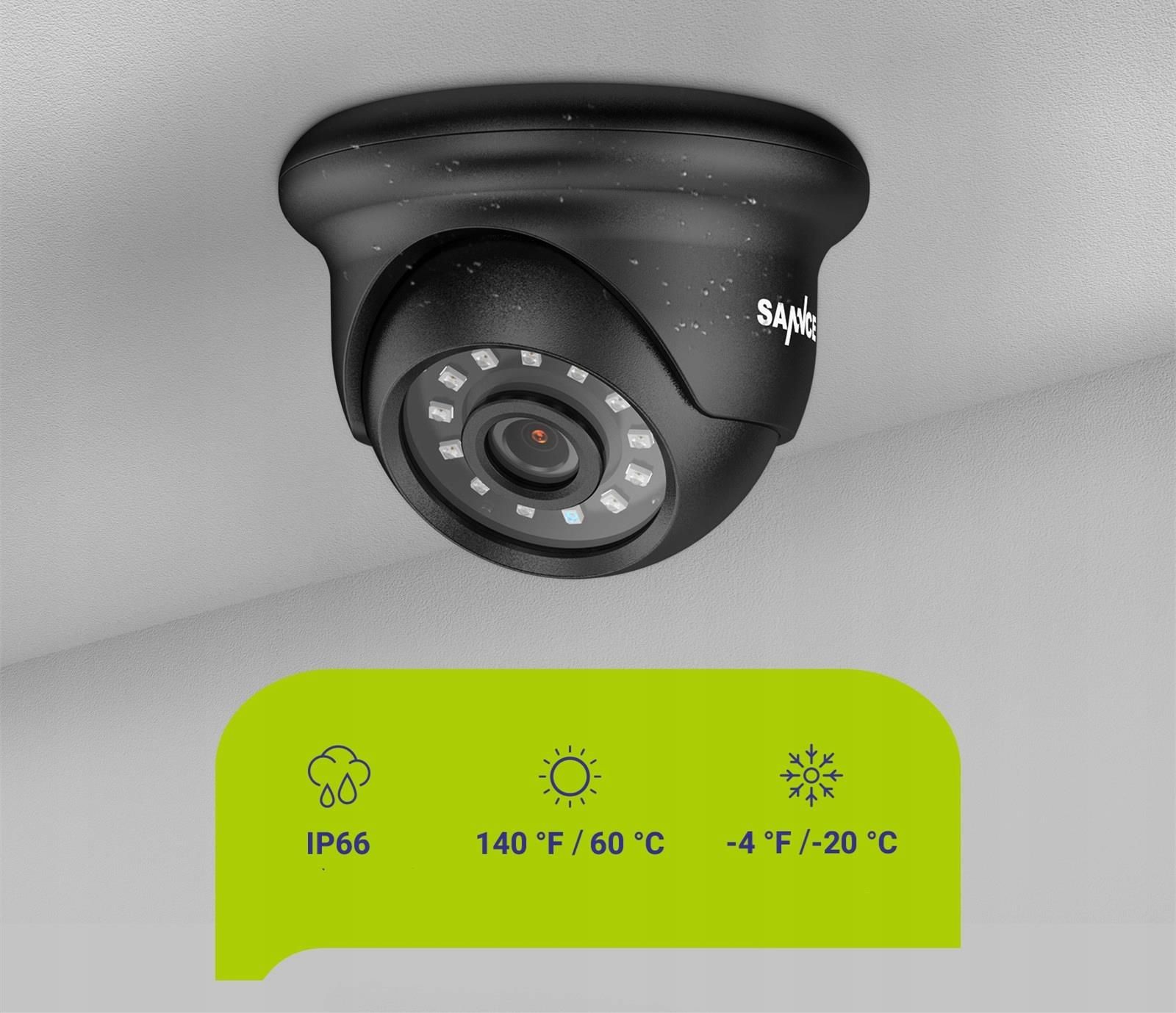 Zestaw Do Monitoringu Sannce Ch System Kamer Cctv P Full Hd Tb