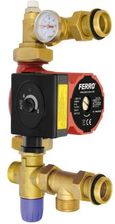 Zdjęcie Ferro Grupa Mieszająca Do Rozdzielacza 1" Z Zaworem Termostatycznym 3Drogowym I Pompą Elektroniczną 254 130 (GM1F40GPA) - Olsztyn