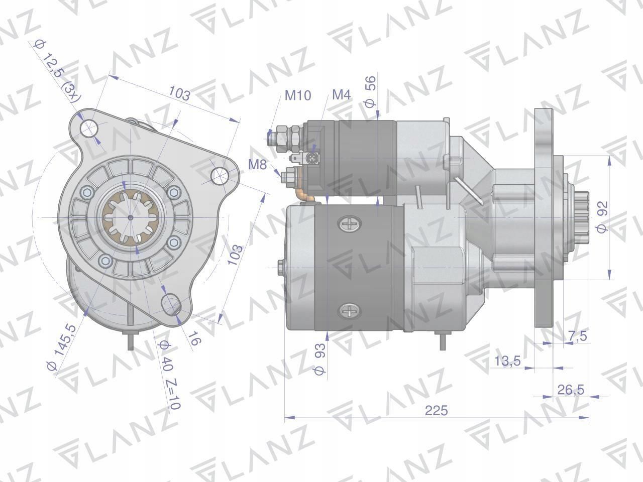 Glanz Rozrusznik Z Reduktorem Typu Magneton Mf Massey M G