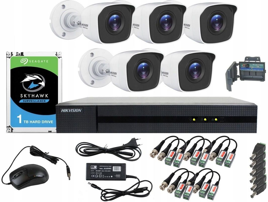 Zestaw Do Monitoringu HIKVISION MONITORING DO DOMU 5X KAMERA 4MPX IR20M