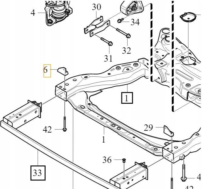 Zawieszenie Silnika Volvo Oe Xc60 Ii Prawe Mocowanie Rozporki Sanek