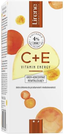 Krem Lirene C+E Vitamin Therapy Rewitalizujący -Koncentrat na dzień i noc 40ml - zdjęcie 2