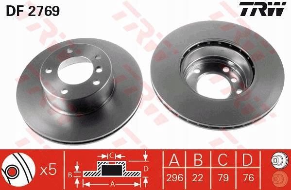 Klocki hamulcowe Trw Tarcze I Klocki Przód Bmw E39 525 Tds Df2769