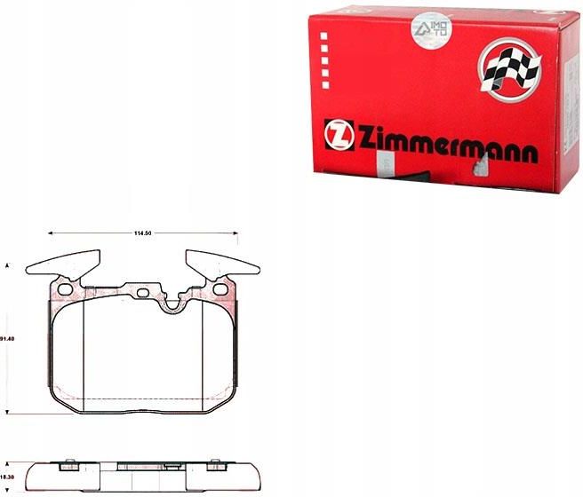 Klocki hamulcowe Komplet Klocków Hamulcowych Zimmermann 34116865460