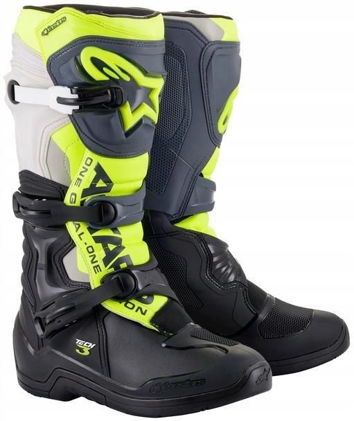 Buty Motocyklowe Alpinestars Tech Black Gray Yellow Opinie I Ceny Na