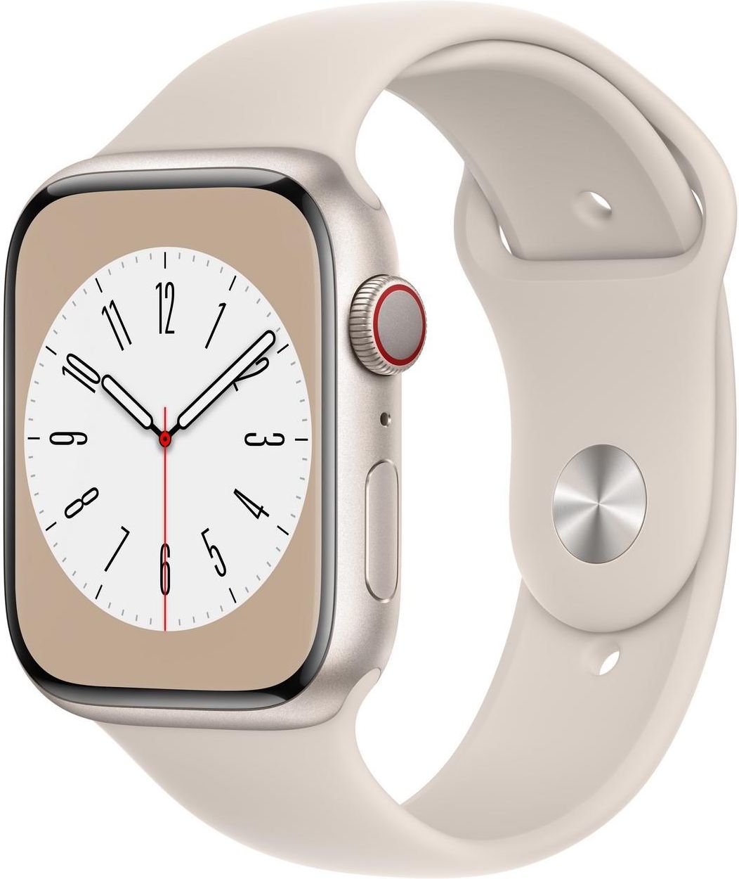 Apple Watch Series 8 GPS Cellular 45mm koperta z aluminium księżycowa