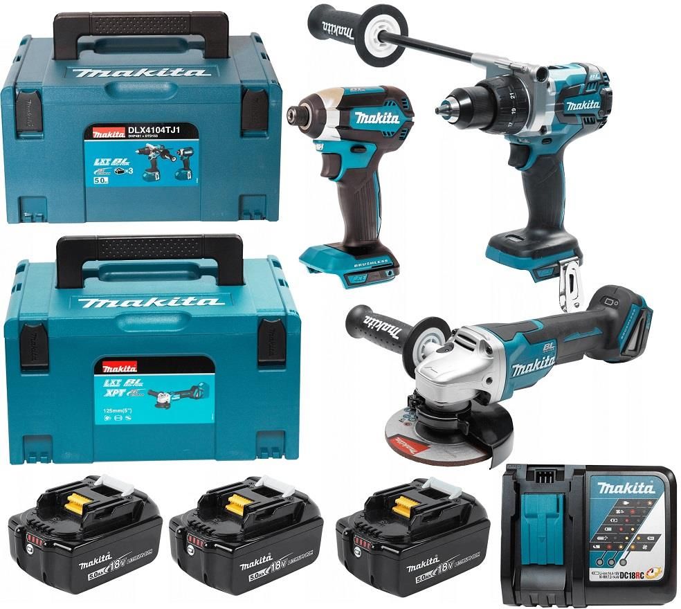 Makita Zestaw Combo Li Ion V Dga Dhp Dtd Dhr Ah