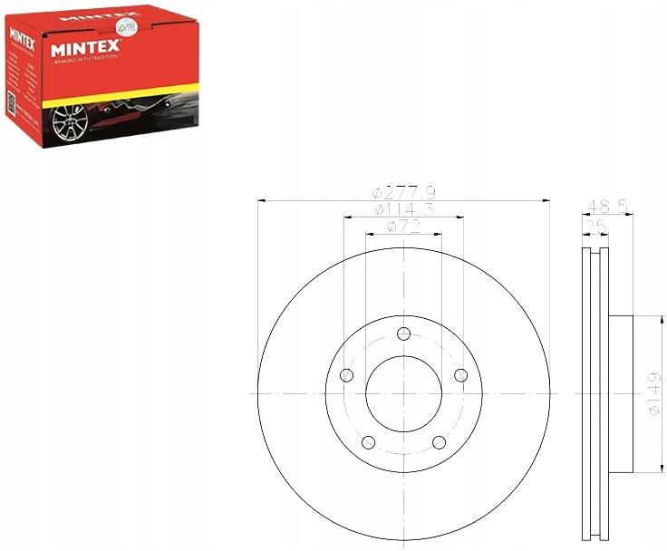 Tarcza Hamulcowa Mintex Tarcze Hamulcowe Bp4Y3325Xb C24Y3325Xc9A C2