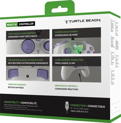 Turtle Beach REACT-R Xbox One/Series, PC (TBS-0732-02) Biały/Purpurowy - zdjęcie 5