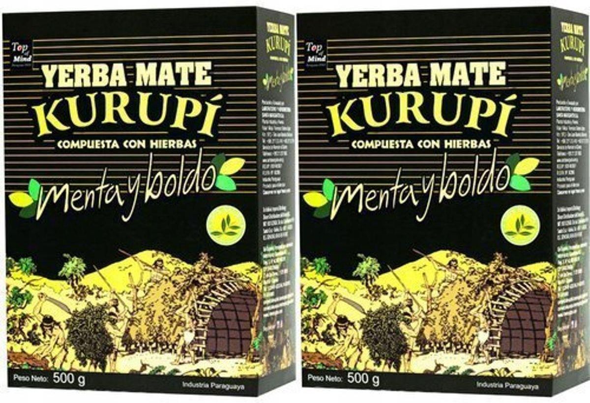 Yerba Mate KURUPI Menta Boldo 2x 500 G 1kg 1000 G Ceny I Opinie