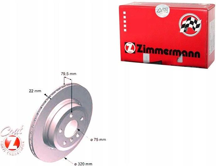 Tarcza Hamulcowa Zimmermann Zim150343220 Tarcze Hamulcowe 2Szt Bmw X3