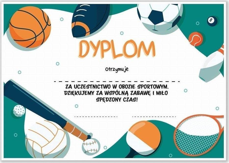 Learnhow Dyplom A4 Obozowy Obóz Sportowy 20szt Ceny i opinie Ceneo pl