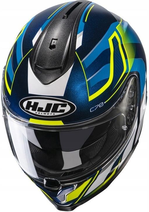 Kask Motocyklowy Hjc Hjc C70 Lantic Blue Yellow Opinie I Ceny Na Ceneo Pl