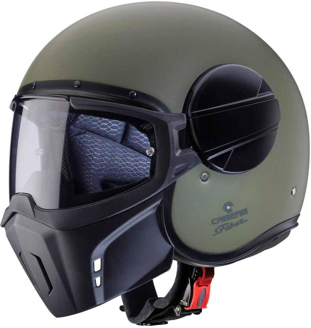 Kask Motocyklowy Caberg Otwarty Ghost Military Zielony Matowy Xl