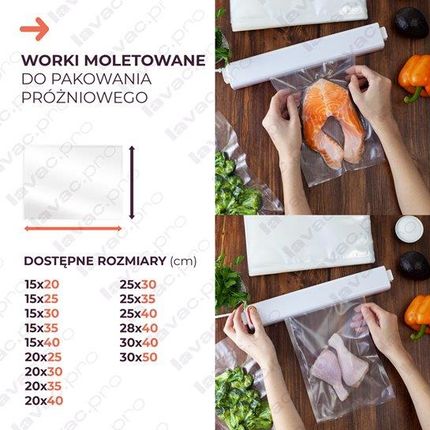 Lavac.Pro 25x30cm worki moletowane do pakowania próżniowego - zdjęcie 5