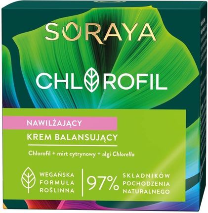 Krem Soraya Chlorofil nawilżający Balansujący na dzień i noc 50ml - zdjęcie 3