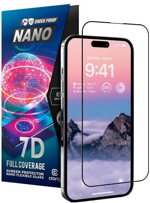 Crong 7D Nano Flexible Glass Niepękające szkło hybrydowe 9H na cały