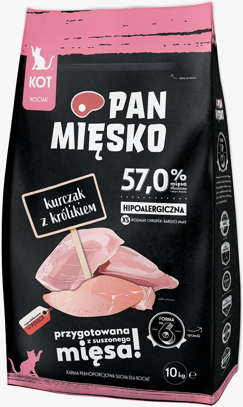 Karma Pan Mięsko Karma Sucha Dla Kota Kurczak Z Królikiem Kocięta Xs