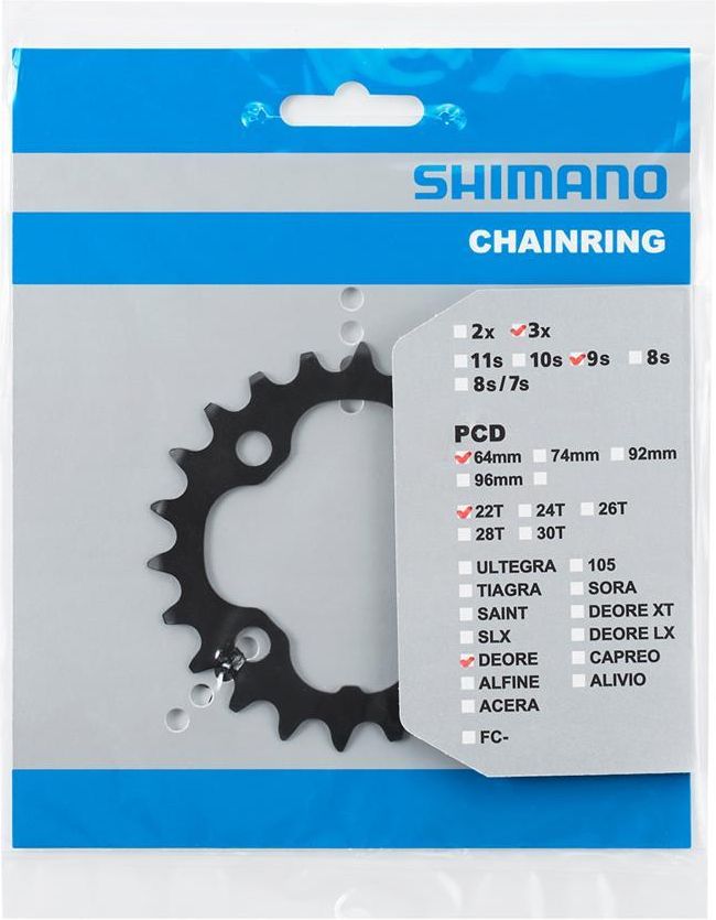 Shimano Tarcza Mechanizmu Korbowego Fc M590 22T 3X9 Czarna Ceny I