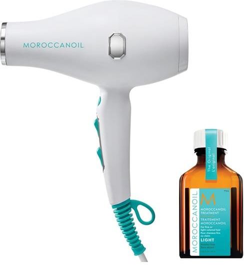 Zdjęcie Moroccanoil Smart Styling And Oil Treatment Light Zestaw Do Włosów: Suszarka Na Podczerwień Włosów 1300W + Naturalny Olejek Arganowy Ci - Konstancin-Jeziorna
