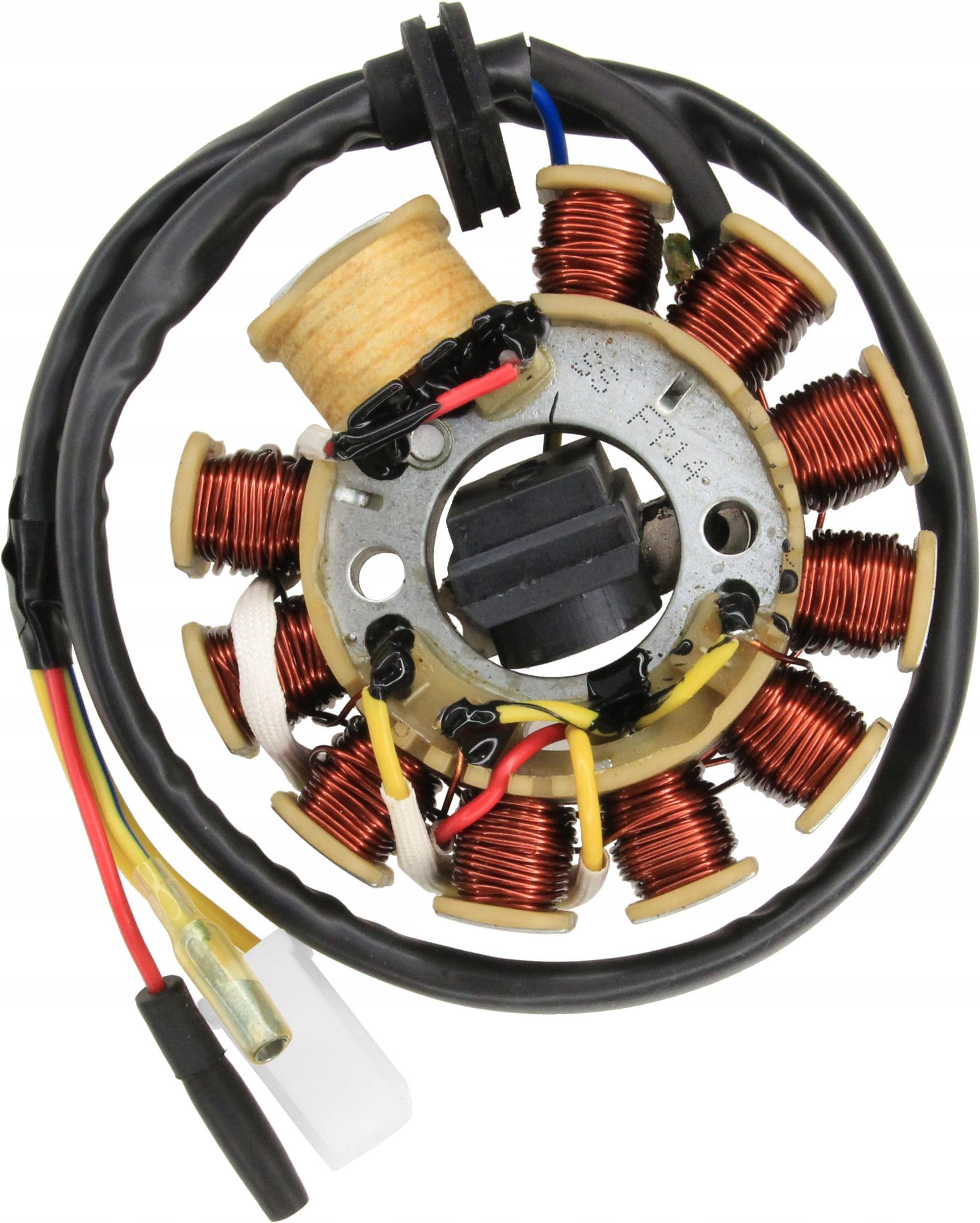 Części motocyklowe Zipp Iskrownik Stator Stojan Cewka 4T Gy6 11 Cewek