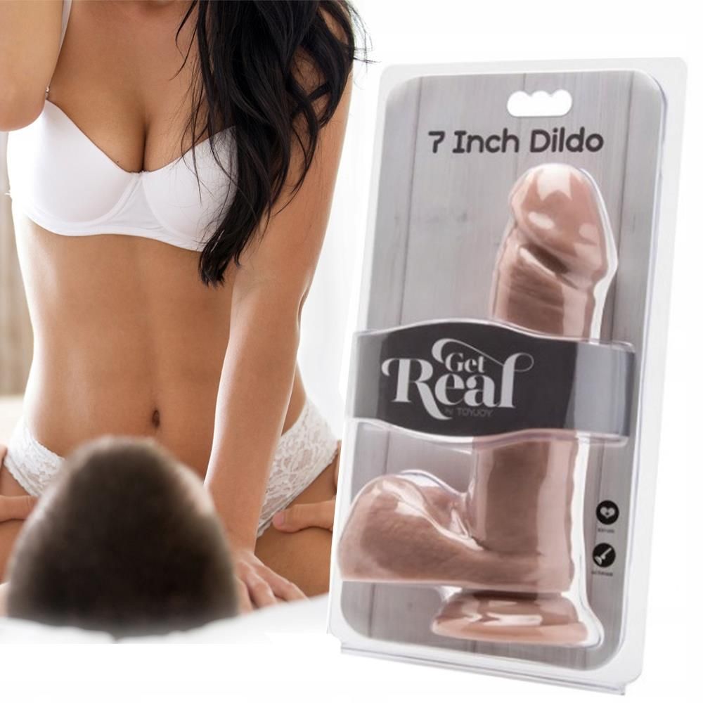 Get Real Grube Dildo Penis Realistyczne Przyssawka Cm Ceneo Pl