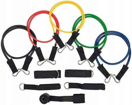 Zestaw 5 Gum Do Ćwiczeń Fitness Oporowe Z Uchwytem 12604047356 - zdjęcie 4