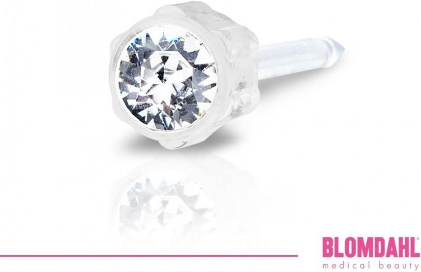 Zdjęcie Blomdahl Kolczyk do przekłuwania uszu crystal 4 mm 1 szt - Warszawa