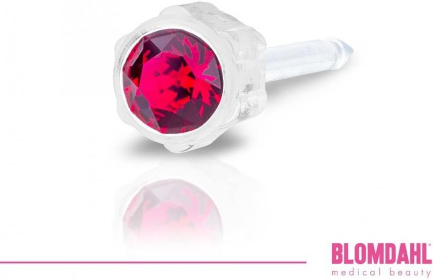 Zdjęcie Blomdahl Kolczyk do przekłuwania uszu ruby 4 mm 1 szt - Warszawa