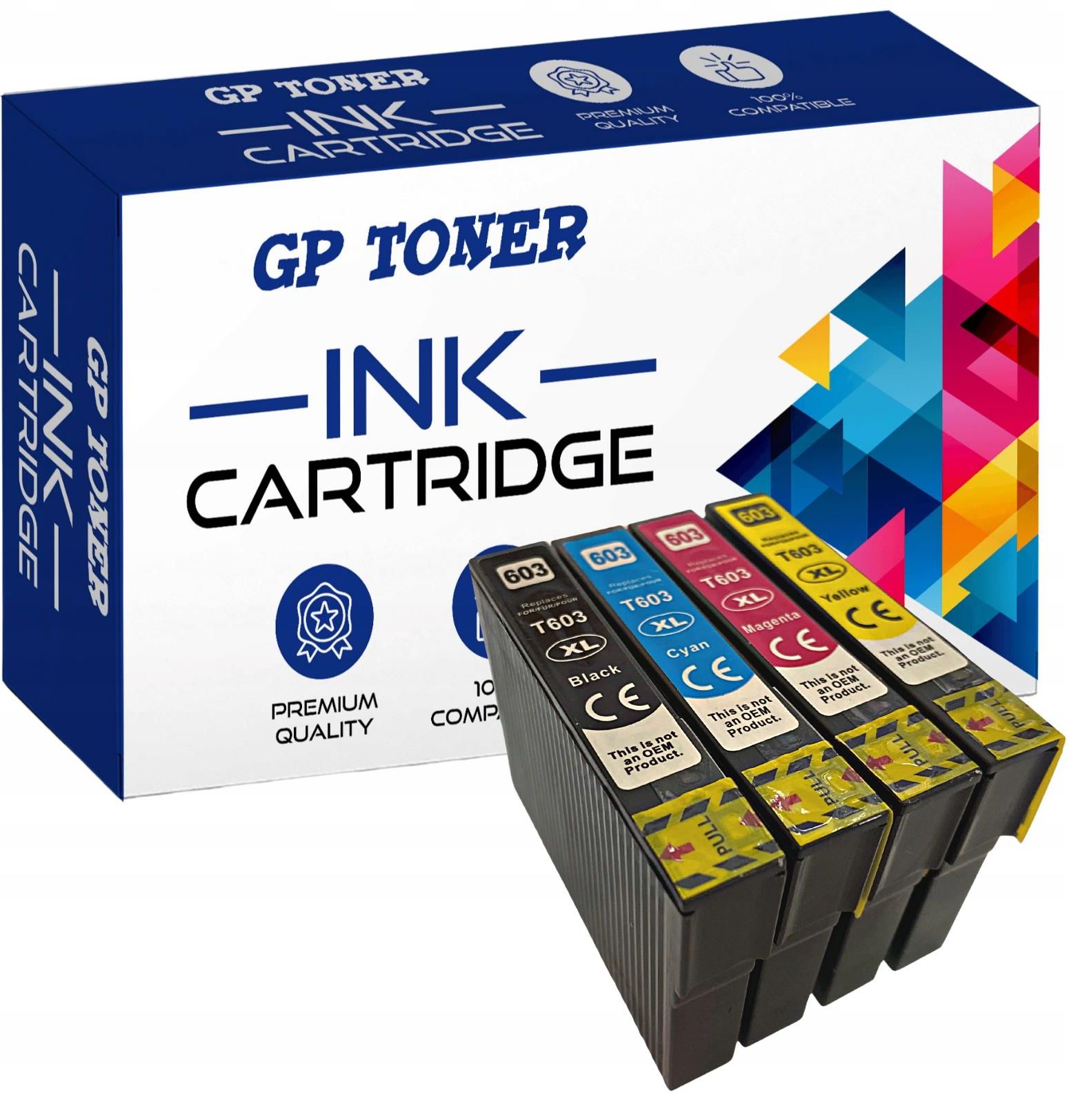 Tusz GP TONER TUSZE 603XL CMYK 4 SZT KOMPATYBILNE Z EPSON Do Drukarki