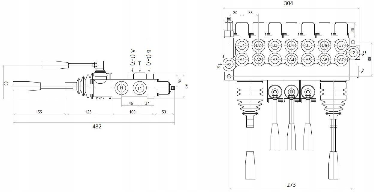 Perfect Hydraulic Rozdzielacz Hydrauliczny Sek L Z Joystickami