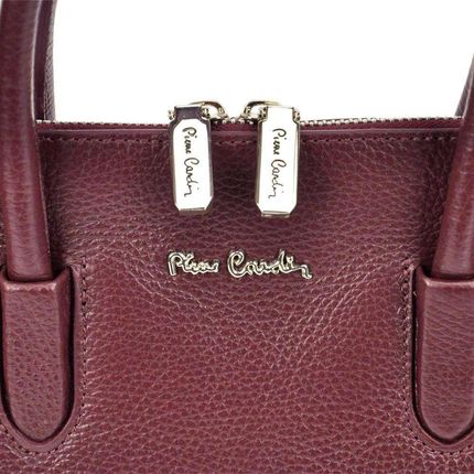 Damska Torebka Skórzana A4 Pierre Cardin 55045 TSC DOLLARO ciemny czerwony - zdjęcie 2