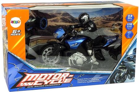Leantoys Motor Sportowy R/C 2.4G Zasięg 35 M 1:10 Niebieski - zdjęcie 4