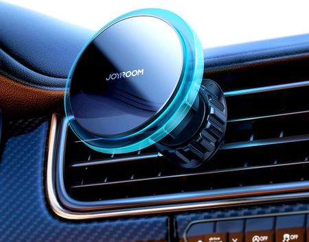 Joyroom samochodowy uchwyt magnetyczny bezprzewodowa indukcyjna ładowarka Qi 15W na kratkę nawiewu srebrny (JR-ZS291) - zdjęcie 3