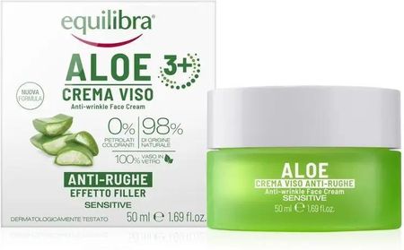 Krem Equilibra Aloe Antiwrinkle Face Cream Przeciwzmarszczkowy Z Efektem Wypełnienia na dzień i noc 50ml - zdjęcie 2
